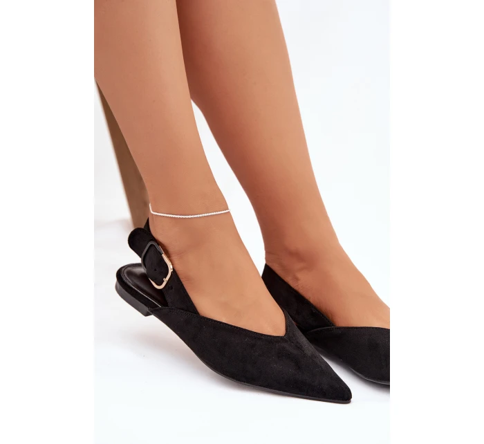 Dámske baleríny s prackou Tanelia - čierne