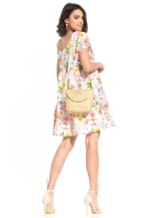 Dámske šaty T343/2 Biela s kvetmi - Tessita Dámske šaty T343/2 Biela s kvetmi - Tessita