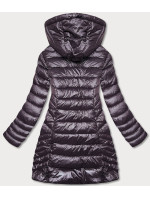 Ľahká dámska prešívaná zimná bunda v baklažánovej farbe (Z2821-12)