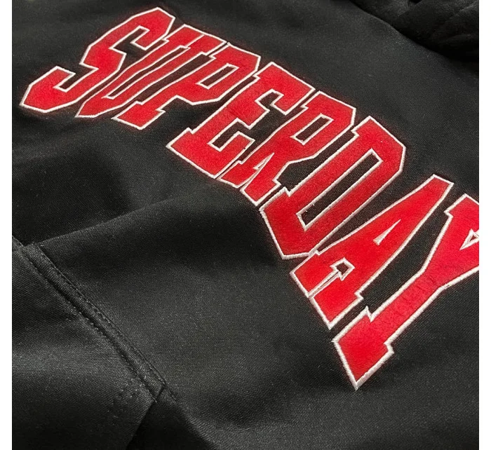 Krátká černá dámská mikina s nápisy model 17234491 - J.STYLE Krátká černá dámská mikina s nápisy model 17234491 - J.STYLE