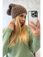 Fleecová čiapka Paulina K227 mocca