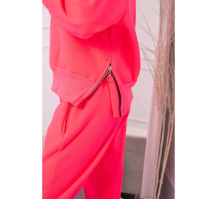 Zateplený rolák a mikina s kapucňou ružová neónová Zateplený rolák a mikina s kapucňou ružová neónová