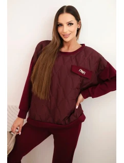 Dámský souprava z viskózy s mikinou a kalhotami model 21439236 - K-Fashion