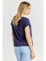 Monnari Tričká Dámske bavlnené tričko Navy Blue