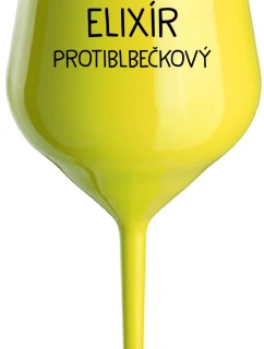 ELIXIR ANTI-BUBBLE - žltý nerozbitný pohár na víno 470 ml