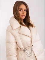 Dámska ľahká páperová zimná bunda Továrenská cena light beige (TR8310)