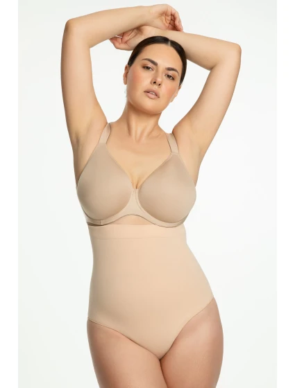 Julimex 441 bezšvové nohavičky s vysokým pásom farba:béžová