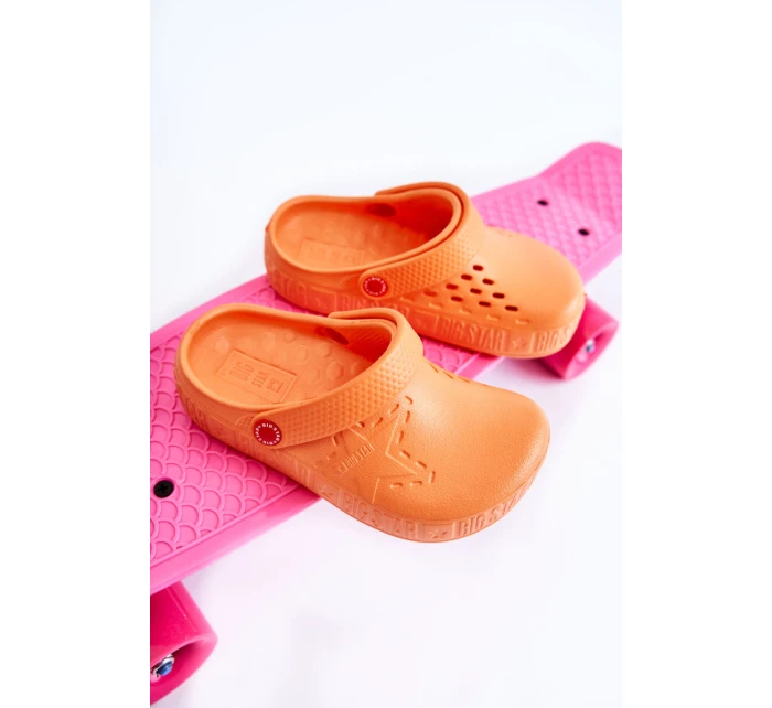 Dziecięce Lekkie Klapki Kroksy Big Star II375008 Pomarańczowe