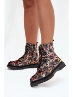 Dámské zimní kotníkové boty květinové model 21712487 - Artiker Dámské zimní kotníkové boty květinové model 21712487 - Artiker