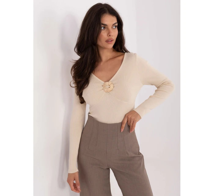 PM SW jumper DF61034.76 svetlo béžový