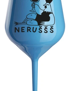 NERUŠŠŠ - modrá nerozbitná sklenice na víno 470 ml