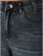 Jeansy damskie 7/8 mom fit z wysokim stanem niebieskie model 22029995 - FashionStreet
