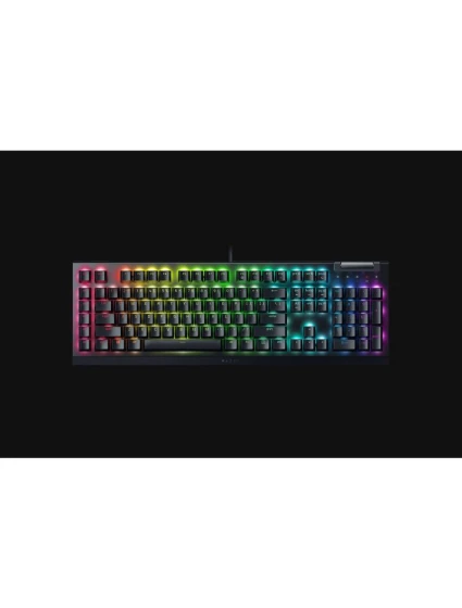 Mechanická herná klávesnica Razer BlackWidow V4 X, žlté spínače, americké rozloženie, drôtová, čierna Razer