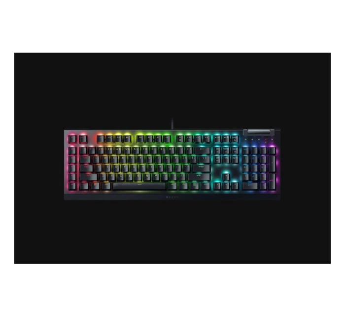 Mechanická herná klávesnica Razer BlackWidow V4 X, žlté spínače, americké rozloženie, drôtová, čierna Razer
