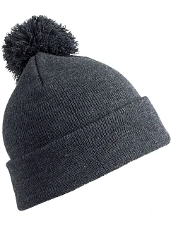 RC Dětská pletená čepice s bambulí 28. grey model 22424525 - Result Headwear