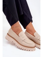 Dámské Mokasíny Na Platformě A Plochém Podpatku Big Star model 21705316 Béžové - Big Star Shoes Dámské Mokasíny Na Platformě A Plochém Podpatku Big Star model 21705316 Béžové - Big Star Shoes