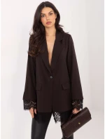 Marynarka IT MA ciemny brązowy model 21819059 - FPrice Marynarka IT MA ciemny brązowy model 21819059 - FPrice