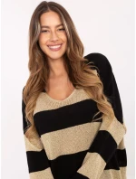 Jumper MI SW 2909.55 čierny a zlatý Jumper MI SW 2909.55 čierny a zlatý