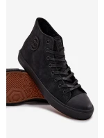 Pánske zateplené tenisky z ECO kože Big Star HI-POLY SYSTEM - čierne