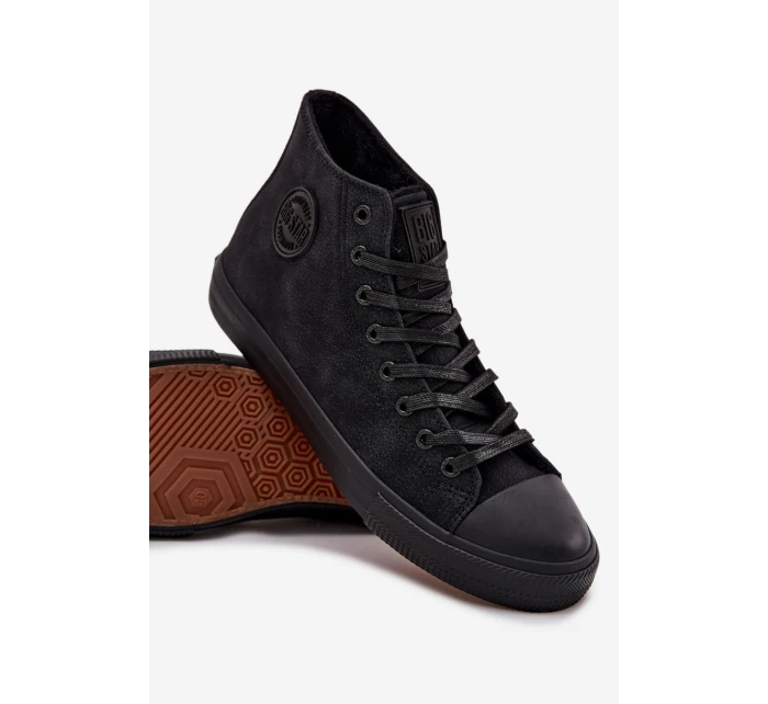 Pánske zateplené tenisky z ECO kože Big Star HI-POLY SYSTEM - čierne