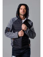 pánská sportovní bunda z různých spojených materiálů model 18347865 - J.STYLE pánská sportovní bunda z různých spojených materiálů model 18347865 - J.STYLE