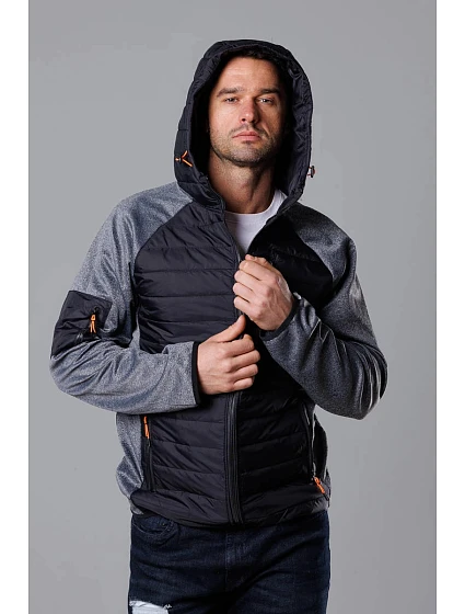 pánská sportovní bunda z různých spojených materiálů model 18347865 - J.STYLE