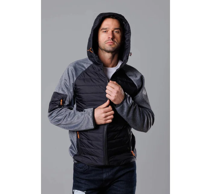 pánská sportovní bunda z různých spojených materiálů model 18347865 - J.STYLE pánská sportovní bunda z různých spojených materiálů model 18347865 - J.STYLE