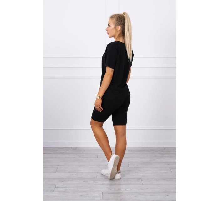 Súprava top+legíny čierna