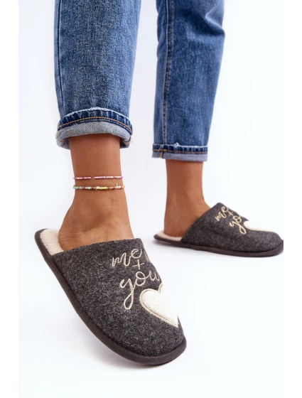 Dámské klasické pantofle s šedé model 21641348 - Boto Dámské klasické pantofle s šedé model 21641348 - Boto