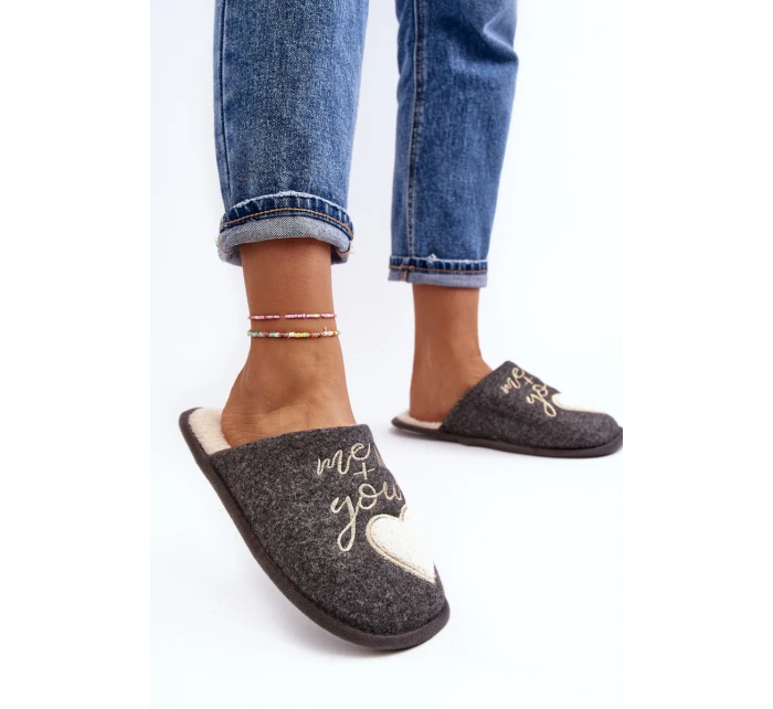 Dámské klasické pantofle s šedé model 21641348 - Boto Dámské klasické pantofle s šedé model 21641348 - Boto