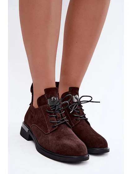 Dámske topánky Trzewiki Vinceza 89151, hnedé, z prírodného semišu Dámske topánky Trzewiki Vinceza 89151, hnedé, z prírodného semišu