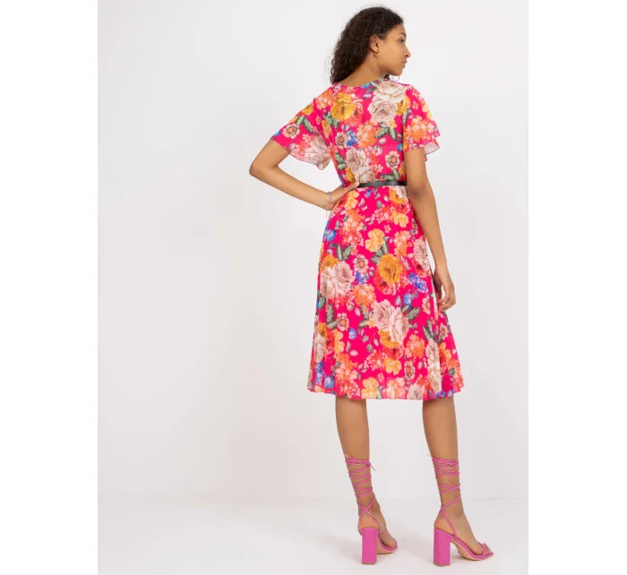 Šaty DHJ SK 13162.92 tmavo ružová