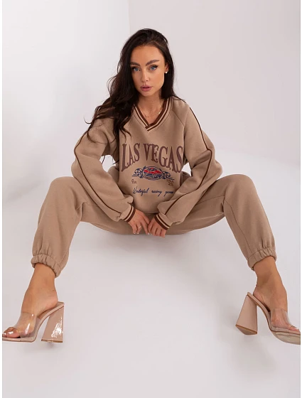 Komplet EM KMPL model 18843713 ciemny bezowy - FPrice Komplet EM KMPL model 18843713 ciemny bezowy - FPrice