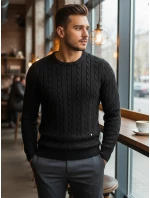 Pánsky čierny sveter FashionStreet WX1880