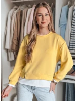 Dámska oversize mikina LUZZIO žltá FashionStreet BY1380