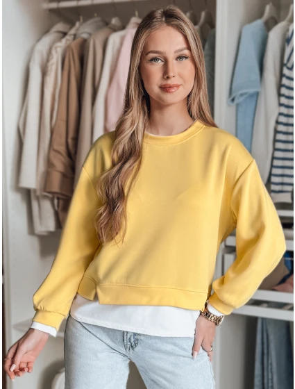 Dámska oversize mikina LUZZIO žltá FashionStreet BY1380