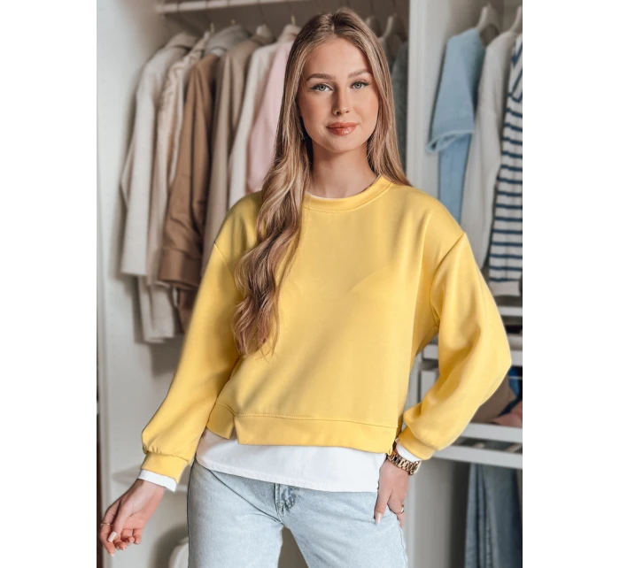 Dámska oversize mikina LUZZIO žltá FashionStreet BY1380