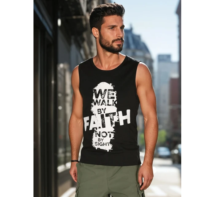 Pánské tričko bez rukávů černé Dstreet model 21988539 - FashionStreet