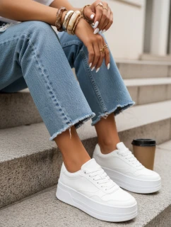 Sneakersy damskie na  białe model 22004864 - FashionStreet