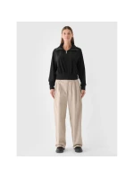 Dámska velúrová mikina 4F 4FRAW24TSWSF2054-20S bez kapucne