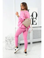 Bavlněná mikina + legíny růžový