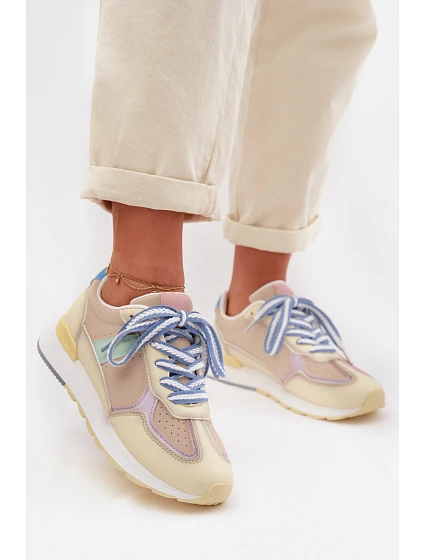 Dámské tenisky z eko kůže Žluté Kelira