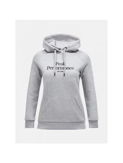 Dámska kapucňa Original Hood W G77747080-M03 sivá - Peak Performance