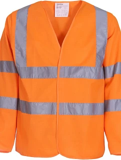 Yoko HVJ 200 Bezpečnostná vesta s dlhými rukávmi 79.J200, vysoká viditeľnosť, oranžová