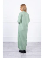 Svetr dlouhý svetr model 18748009 v pase tmavě mátový - K-Fashion