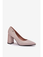 Eleganckie Czółenka Na Słupku Vinceza 62220 Szare