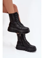 Zamszové Botky Workery Na Masivní Platformě Černé model 21707970 - VINCEZA Zamszové Botky Workery Na Masivní Platformě Černé model 21707970 - VINCEZA