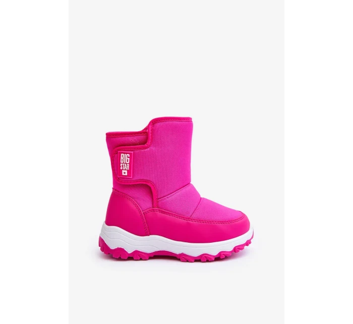 Dětské zateplené sněhule na suchý zip Pink Big Star Dětské zateplené sněhule na suchý zip Pink Big Star