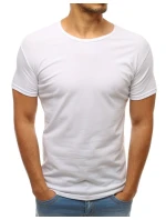 Pánské hladké bílé tričko model 21961967 - Dstreet