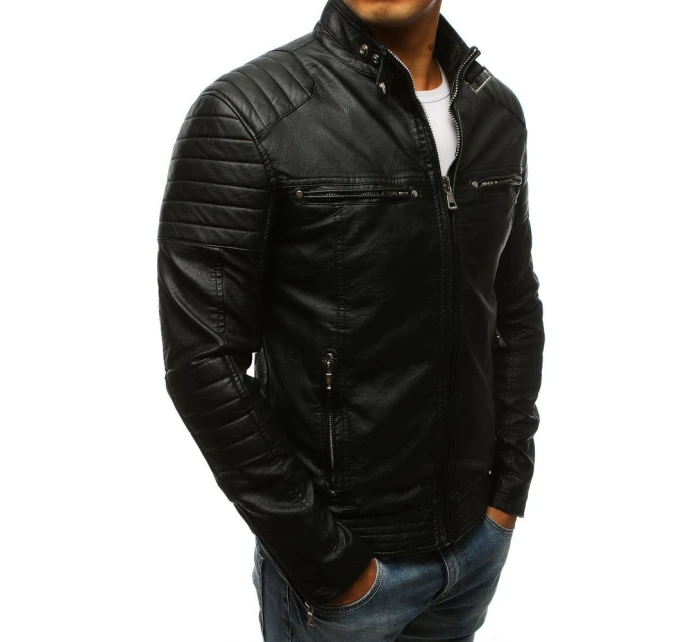 Pánská kožená bunda černá Dstreet model 21962346 - FashionStreet